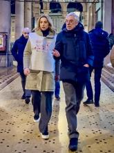 La sindaca Salis durante la prima serata di Rilevazione dei senza dimora genovesi