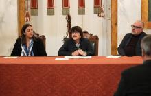 L'intervento dell'assessora Pericu durante la conferenza stampa L'intervento dell'assessora Pericu durante la conferenza stampa