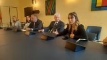 Un momento dell'intervento dell'assessore Corso durante la presentazione