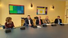 assessori Brusoni, Gambino e Campora; dirigente Valentino Zanin avvocato Filippo Sguerso