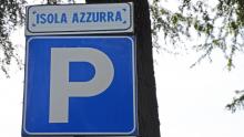 Cartello stradale di parcheggio