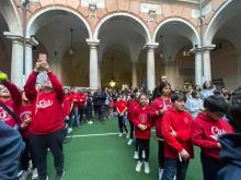 i palleggi nel campo di palazzo tursi