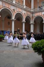 Esibizione nel cortile di Palazzo Tursi