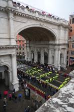 Il Ponte Monumentale durante la sfilata degli Alpini