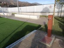 La fontanella al servizio dei frequentatori dell'area