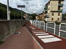 Un dettaglio della nuova ciclabile 2