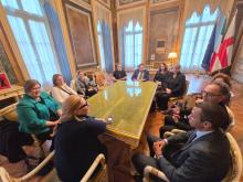 Un momento dell'incontro presso l'Ufficio di Rappresentanza di Palazzo Tursi Un momento dell'incontro presso l'Ufficio di Rappresentanza di Palazzo Tursi