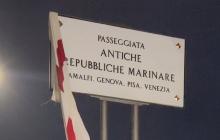 Targa intitolazione passeggiata Antiche Repubbliche Marinare