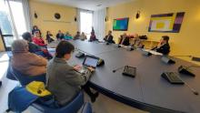 Un momento della conferenza stampa in Sala Giunta Nuova