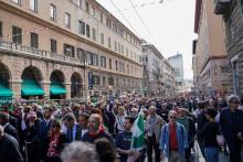 Il corteo lungo via XX Settembre