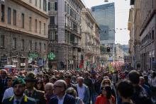 Il corteo lungo via XX Settembre