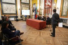 Un momento della conferenza stampa Un momento della conferenza stampa