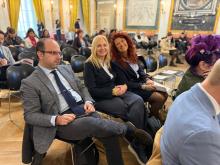 Il presidente del Municipio III Fabrizio Ivaldi, l'assessora municipale Ica Arkel e la presidente del Municipio I Simona Cosso