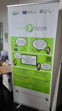 Roll-up Start Tappe all'interno del Centro di Prossimità di Sampierdarena con informazioni multilingue