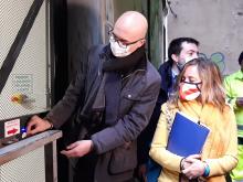 Gli assessori Campora e Bordilli all'Ecopunto di vico Scuole Pie