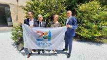 Foto di gruppo a margine della conferenza stampa