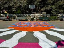 Il nuovo campetto da basket a un solo canestro per il gioco della pallacanestro 3x3