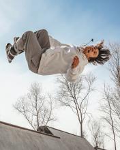 Un "blader" sospeso in aria