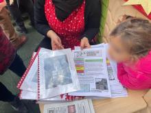 Un dettaglio del calendario e della piccola rivista prodotta dai bimbi della scuola dell'infanzia "San Desiderio"