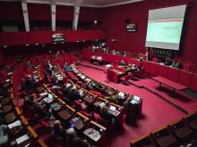La Sala Rossa durante la commissione consiliare dedicata al progetto dei 4 Assi per Sampierdarena