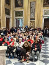 Una parte della platea in sala con alcune decine di over 65 che hanno partecipato al progetto Silver Fit