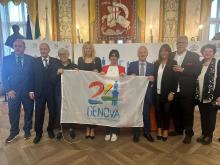 Foto di gruppo istituzionale in chiusura della conferenza stampa / 2