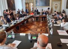 la riunione in sala giunta vecchia