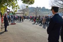 un momento della cerimonia sul piazzale