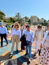 La sindaca Salis in corso Italia insieme all'assessore Ferrante e all'assessora Pericu La sindaca Salis in corso Italia insieme all'assessore Ferrante e all'assessora Pericu