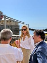 La sindaca Salis insieme all'assessore Ferrante in corso Italia La sindaca Salis insieme all'assessore Ferrante in corso Italia