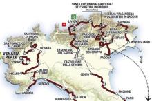 Cartina Giro - parte Nord Italia