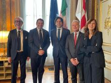 gruppo visita ambasciatore, cassibba, grosso, mascia