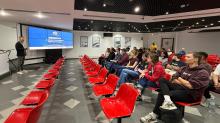 Gli studenti tedeschi nell'auditorium del Matitone