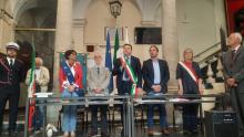intervento ass Mascia, a destra si intravede Francesco Quaglia, presidente associazione 16 Giugno '44