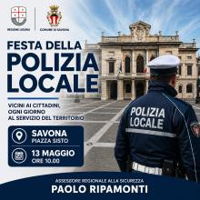 locandina Giornata regionale della Polizia Locale 2026 - 13 Maggio - Savona