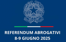 schermata con logo Ministero Interno e dicitura "referendum abrogativi 8-9 giugno 2025"