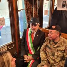 Bucci visita la mostra del Treno della Memoria