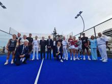 campo padel su portaerei Garibaldi