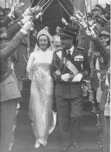 Il matrimonio di Giorgio Parodi nel 1937 a San Francesco di Albaro con Elena Cais di Pierlas, dei conti di Nizza