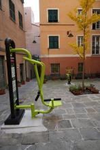 I nuovi attrezzi per il fitness in piazza Tenedo