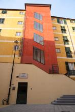 Veduta dei palazzi che si affacciano su piazza delle Marinelle