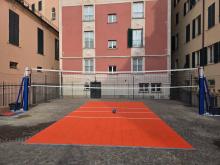 Campo da mini volley in piazza delle Monachette