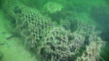 Reti da pesca abbandonate sui fondali marini