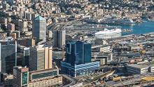 veduta aerea zona di di San Benigno, Matitone e terminal crociere
