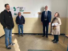 Piciocchi e i tecnici in sopralluogo