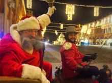 babbo natale in slitta