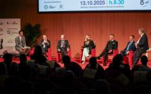 Un momento della tavola rotonda: intervento della sindaca Salis