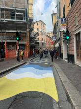 Un'immagine della "nuova" via Rolando