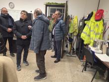 L'assessore Ferrante in via Canevari durante il suo tour delle associazioni di Protezione civile
